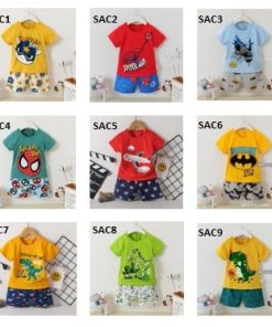 Alternative view of Setelan anak laki-laki import stelan piyama katun stretch usia 1-9tahun