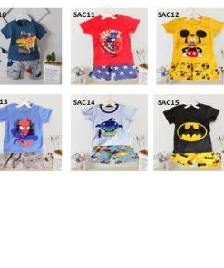 Setelan anak laki-laki import stelan piyama katun stretch usia 1-9tahun - Gambar 3