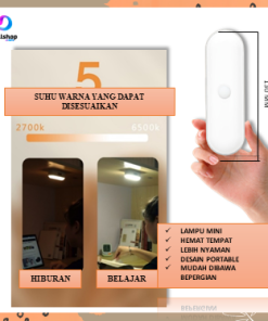 Lampu LED Sensor Gerak Magnetic Multifungsi 5 Warna Usb Charging - Gambar 5