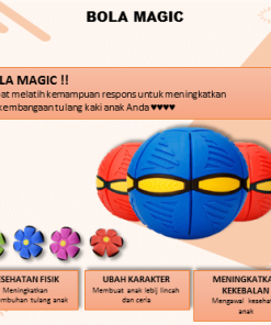 Mainan Bola Ufo Magic Ball Terbang Ajaib Interaktif Dengan Lampu LED Kelap Kelip Musik Bola Injak Viral - Gambar 4