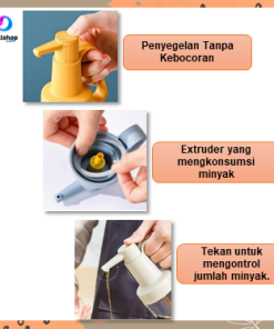 Alternative view of Botol Serbaguna Minyak Goreng Kecap Cuka Bahan Kaca PET 500ml Model Pump