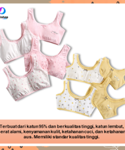 Alternative view of Bra Miniset Remaja Anak Perempuan BH Mini Set Tanpa Busa Bahan Katun Import