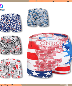 CD Laki laki Boxer Pria Remaja Bahan Ice Silk Nylon Motif Import