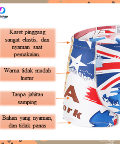 CD Laki laki Boxer Pria Remaja Bahan Ice Silk Nylon Motif Import - Gambar 3