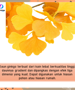 Daun Plastik Artificial Ginkgo Dekorasi Wedding Tanaman Palsu - Gambar 7