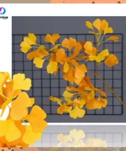 Daun Plastik Artificial Ginkgo Dekorasi Wedding Tanaman Palsu