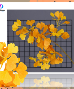 Daun Plastik Artificial Ginkgo Dekorasi Wedding Tanaman Palsu - Gambar 5