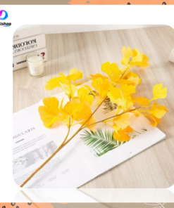 Daun Plastik Artificial Ginkgo Dekorasi Wedding Tanaman Palsu - Gambar 3
