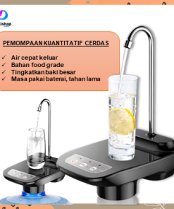 Pompa Galon Electric Air Minum Pencet Dudukan Gelas Food Grade Water Pump Rechargeable - Gambar 12
