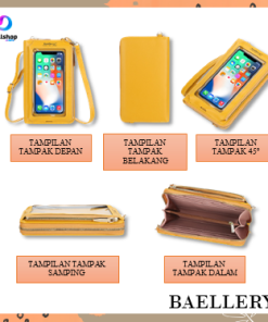 Tas Slingbag Multifungsi Wanita Import Dompet Hp Pocket Touch Screen Transparant - Gambar 5