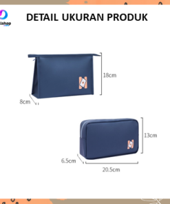 Alternative view of Pouch Make Up Wanita Import Serbaguna Bahan PU Lembut