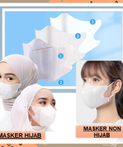 Masker Ducbill 4Ply Hijab dan Non Hijab Dewasa Import  50 Pc - Gambar 3