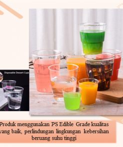 Alternative view of Gelas Plastik Sloki Mini Untuk Minuman Jus Dessert Cup