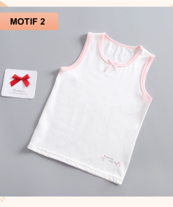 Kaos Dalam Anak Perempuan Bahan Katun Import Premiun Umur 4-9tahun - Gambar 6