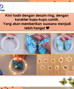 Lampu Led Tumblr Tirai Dekorasi Ruangan Motif Kupu-Kupu - Gambar 3