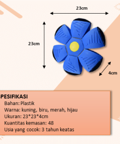 Alternative view of Mainan Bola Ufo Magic Ball Terbang Ajaib Interaktif Dengan Lampu LED Kelap Kelip Musik Bola Injak Viral