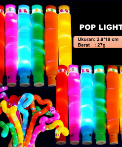 Mainan Anak Viral Pop Light Glow In The Dark Pop Tube LED Warna Warni Fidget Toys