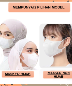 Masker Ducbill 4Ply Hijab dan Non Hijab Dewasa Import  50 Pc