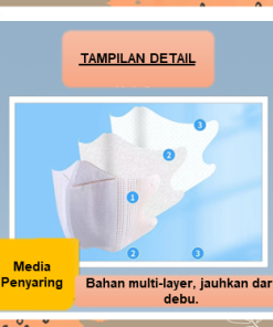 Masker Ducbill 4Ply Hijab dan Non Hijab Dewasa Import  50 Pc - Gambar 7