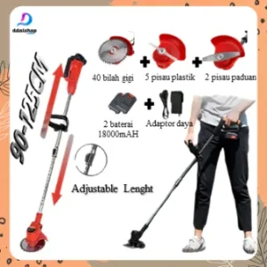 mesin pemotong rumput elektrik tanpa kabel portable