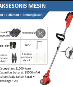 Alternative view of mesin pemotong rumput elektrik tanpa kabel portable