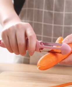 Pisau Pengupas Buah dan Sayuran Multifungsi 3 In 1 Stainless Steel - Gambar 6
