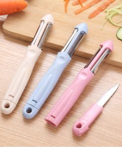 Alternative view of Pisau Pengupas Buah dan Sayuran Multifungsi 3 In 1 Stainless Steel