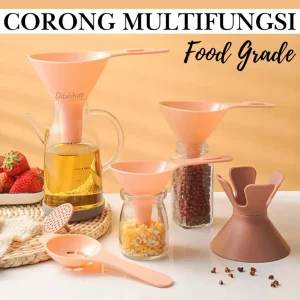 Corong Minyak Air Set Kombo Bahan Plastik PP Multifungsi Dan Pemisah Telur