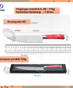 Pisau Dapur Serbaguna Stainless Steel Tajam - Gambar 4
