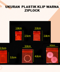 Alternative view of Plastik Klip Kemasan Ziplock Bahan Tebal Warna Warni Polos Isi 100 Pc
