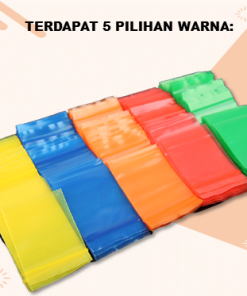 Plastik Klip Kemasan Ziplock Bahan Tebal Warna Warni Polos Isi 100 Pc - Gambar 3
