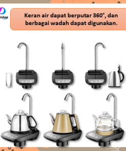 Pompa Galon Electric Air Minum Pencet Dudukan Gelas Food Grade Water Pump Rechargeable - Gambar 5