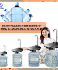 Alternative view of Pompa Galon Electric Air Minum Pencet Dudukan Gelas Food Grade Water Pump Rechargeable