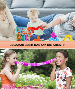 Mainan Anak Viral Pop Light Glow In The Dark Pop Tube LED Warna Warni Fidget Toys - Gambar 4