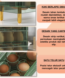 Kotak Penyimpanan Telur Susun Dapat Diputar Bahan PET - Gambar 3