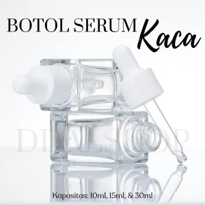 Botol Kaca Tetes Serum Essence Kosong Pipet Bottle 10ml 15ml 30ml Bening