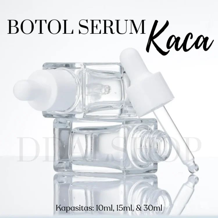 Botol Kaca Tetes Serum Essence Kosong Pipet Bottle 10ml 15ml 30ml Bening