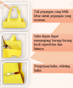 Tote Bag Karakter Perempuan Laki-Laki Sovenir Ultah Import - Gambar 4