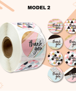 Stiker Label Thank You Untuk Segel Box Makanan Ukuran 2,5cm - Gambar 3
