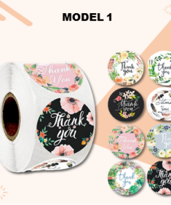 Alternative view of Stiker Label Thank You Untuk Segel Box Makanan Ukuran 2,5cm