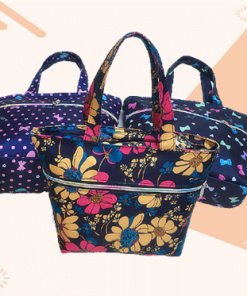 Totebag Resleting Tas Belanja Tote / Bag Top Handle Bahan Oxford - Gambar 3