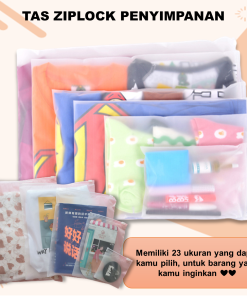 Plastik Pouch Kosmetik Make Up Transparan Zipper Bag Ziper Lock Serbaguna 20mikron