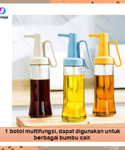 Botol Serbaguna Minyak Goreng Kecap Cuka Bahan Kaca PET 500ml Model Pump - Gambar 9