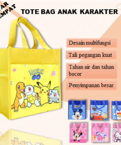 Tote Bag Karakter Perempuan Laki-Laki Sovenir Ultah Import