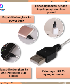 Lampu Led Tumblr Tirai Dekorasi Ruangan Motif Kupu-Kupu - Gambar 8