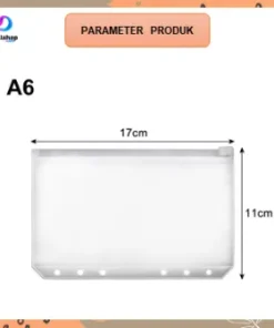 Alternative view of Zipper Pouch Binder A6 Ring 6 Pembatas Buku Binder Divider Ziplock Bag