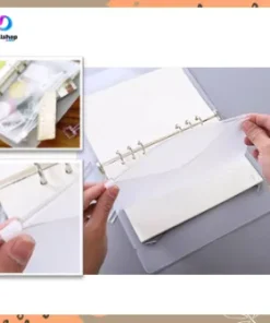 Zipper Pouch Binder A6 Ring 6 Pembatas Buku Binder Divider Ziplock Bag