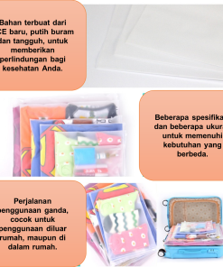 Alternative view of Plastik Pouch Kosmetik Make Up Transparan Zipper Bag Ziper Lock Serbaguna 20mikron
