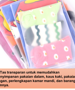 Plastik Pouch Kosmetik Make Up Transparan Zipper Bag Ziper Lock Serbaguna 20mikron - Gambar 4