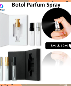 Botol Parfum Kosong Travel Mini Refill Spray 5ml 10ml dengan kotak kemasan untuk souvenir